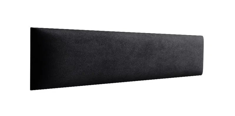 Panneaux rembourrés, lot de 10, Couleur : Noir, Revêtement : Velours, dimensions : 40 x 15 cm