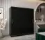 Armoire à portes coulissantes / Penderie Bisaurin 4A, Couleur : Noir - Dimensions : 200 x 180 x 62 cm ( h x l x p)