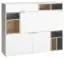 Commode Minnea 19, couleur : blanc - Dimensions : 118 x 145 x 42 cm (h x l x p)
