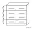 Commode Kebumen 16, couleur : aulne - Dimensions : 80 x 80 x 40 cm (H x L x P)