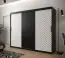 Armoire au design moderne Mulhacen 36, couleur : Noir mat / Blanc mat - Dimensions : 200 x 250 x 62 cm (h x l x p), avec 10 compartiments