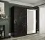 Armoire élégante au design moderne Etna 89, Couleur : Noir mat / Marbre noir - Dimensions : 200 x 200 x 62 cm (h x l x p), avec 10 compartiments