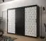 Armoire neutre Dom 36, Couleur : Noir mat / Blanc mat - Dimensions : 200 x 250 x 62 cm (h x l x p), avec trois portes