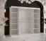 Armoire avec grand espace de rangement Hochfeiler 17, Couleur : Blanc / Marbre noir - Dimensions : 200 x 200 x 62 cm (h x l x p), avec aspect marbre