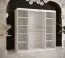 Armoire moderne avec aspect marbre Hochfeiler 39, Couleur : Blanc / Marbre blanc - Dimensions : 200 x 180 x 62 cm (h x l x p), avec deux portes et deux miroirs