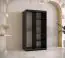 Armoire avec motif moderne Strahlhorn 01, Couleur : Noir mat - Dimensions : 200 x 100 x 62 cm (h x l x p), avec cinq casiers
