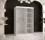Armoire noble avec une porte miroir Liskamm 29, Couleur : Blanc mat - Dimensions : 200 x 120 x 62 cm (h x l x p), avec cinq casiers