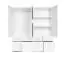 Armoire à portes battantes / armoire Messini 05, couleur : blanc / blanc brillant - Dimensions : 198 x 181 x 54 cm (H x L x P)