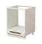Meuble bas pour appareils encastrables Plina, Couleur : Blanc / Noir / Noir mat, Dimensions : 82 x 60 x 55 cm