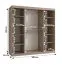 Armoire à portes coulissantes / Cachemire / 10 compartiments / 2 tringles / Finition haut de gamme / 180 x 62 x 200 cm / Armoire / Porte miroir / Design moderne