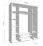 Armoire à portes battantes / 2 portes miroir / Couleur : Cachemire / 2 tiroirs / Dimensions : 179,5 x 56 x 210,5 cm / Penderie / 1 tringle à vêtements / 11 compartiments