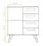Commode Masterton 06 chêne sauvage massif huilé - Dimensions : 100 x 91 x 45 cm (H x L x P)