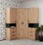 Armoire d'angle - Ensemble F Fafe / 3 pièces / Couleur : Chêne Artisan / Noir / Espace de rangement suffisant / Fonction Soft-Close / 2 compartiments ouverts
