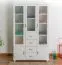 Armoire de salon Blanc, Pin Bois véritable massif - Dimensions 195 x 121 x 50 cm Abbildung