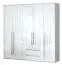 Chambre à coucher - Armoire, Couleur: Blanc / Blanc brillant - 224 x 227 x 56 cm (H x L x P) Abbildung