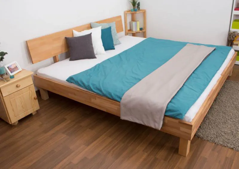 Lit 200 x 200 cm Coeur de Hêtre massif huilé Abbildung