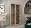 Armoire penderie Jan 01B avec miroir | Espace gain de place | Chêne Sonoma / Noir | 200 x 100 x 62 cm