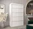 Armoire à portes coulissantes Jan 02A | Blanc mat | 200 x 120 x 62 cm | Rangement fonctionnel