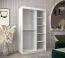 Armoire à portes coulissantes Guajara 02 avec miroir | Blanc mat & Chêne Sonoma | 200 x 120 x 62 cm