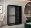 Armoire à portes coulissantes Jan 03A | Noir & Chêne Sonoma | 200 x 150 x 62 cm | Rangement moderne