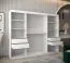 Armoire à portes coulissantes Guajara 06 avec miroir | Blanc mat & Chêne Sonoma | 200 x 250 x 62 cm