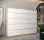 Armoire à portes coulissantes / Penderie Jan 06A, Couleur : Chêne de Sonoma / Blanc mat - Dimensions : 200 x 250 x 62 cm ( H x L x P)