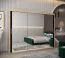 Armoire à portes coulissantes / Penderie Bisaurin 6D avec miroir, Couleur : Chêne de Sonoma - Dimensions : 200 x 250 x 62 cm ( H x L x P)