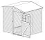 Abri de jardin 06, en bois de pin, FSC® - Dimensions extérieures : 200 x 200 x 210 cm (L x l x h)