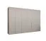 Armoire à portes battantes avec fonction soft-close Eiger 54, Couleur : Cachemire, largeur 3 mètres, quatre tringles à vêtements, armoire, Poignées : cachemire, quatre compartiments