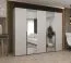 Armoire penderie 5 portes Eiger 97 | 2 portes miroir | Soft-Close | 2,5 m | Kaschmir & poignées noires