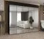 Armoire penderie Eiger 150 | Noir élégant | Soft-Close | 2,5 m de largeur | Poignées couleur cachemire