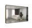Armoire quatre tringles Eiger 156, six portes miroir, largeur 3 mètres, fonction soft-close, quatre compartiments, pour chambre à coucher