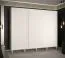 Armoire sobre à portes coulissantes avec suffisamment d'espace de rangement Jotunheimen 11, couleur : blanc - Dimensions : 208 x 250,5 x 62 cm (H x L x P)