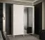 Armoire claire avec une porte miroir Jotunheimen 17, couleur : blanc - dimensions : 208 x 150,5 x 62 cm (h x l x p), avec cinq compartiments