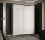 Armoire à portes coulissantes stylée avec grand espace de rangement Jotunheimen 137, Couleur : Blanc - Dimensions : 208 x 150,5 x 62 cm (H x L x P)