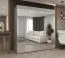 Armoire penderie Korab 142 | 4 portes miroir | cachemire | 2 m de large | Soft-Close | poignées couleur cachemireées