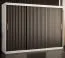 Armoire grand format avec grand espace de rangement Balmenhorn 70, Couleur : Blanc mat / Noir mat - Dimensions : 200 x 250 x 62 cm (h x l x p), avec trois portes