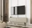 Meuble TV avec fonction push-to-open Horsham 21, Couleur : Beige, Pieds : Noir, montage suspendu, deux portes basculantes, protection des bandes de chant ABS