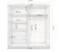 Armoire à portes coulissantes avec miroir Gorski 68 | 218 x 233 x 61 cm | Blanc / Chêne | 3 portes | 12 compartiments | Grand espace de rangement
