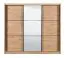 Armoire à portes coulissantes 3 vantaux Panevo 06 | 1 porte miroir | Chêne Artisan | 215,5 x 242 x 60 cm | 11 compartiments