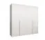 Armoire 2 mètres de large Eiger 26, Couleur : Blanc, Fonction soft-close, Penderie à portes battantes, Poignées : Cachemire, deux compartiments, deux tringles à vêtements, pour la chambre à coucher