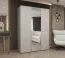 Armoire penderie Eiger 76 | 1,5 m large | Finition cachemire | 2 tringles | Porte miroir