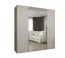Armoire penderie 2 portes miroir Eiger 88 | Kaschmir | 2 m large | Poignées dorées | Soft-Close