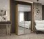 Armoire une barre Eiger 112, deux portes miroir, largeur 1 mètre, fonction soft-close, un compartiment, pour chambre à coucher