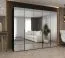 Armoire penderie Eiger 149 noir | 5 portes miroir | 2,5 m largeur | 3 penderies | Soft-Close