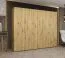 Armoire Korab 35 | 3 tringles | 5 portes | 250 cm de large | Chêne Artisan | Soft-Close | Poignées couleur cachemire