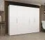 Armoire blanche 5 portes battantes Korab 37 | Soft-Close | 3 compartiments | L 2,5 m | Poignées couleur cachemire