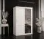 Armoire raffinée Liskamm 29 avec porte miroir | Blanc mat | 200 x 120 x 62 cm | 5 compartiments