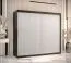 Armoire Balmenhorn 67 | Noir mat & Blanc mat | 200 x 200 x 62 cm | 2 penderies, 10 compartiments