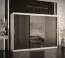 Armoire trois portes Balmenhorn 94, Couleur : Blanc mat / Noir mat - Dimensions : 200 x 250 x 62 cm (h x l x p), avec une porte à miroir
